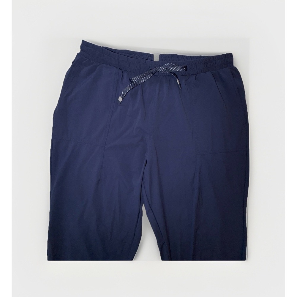 Fabletics One Joggers Women's Size XL Navy Blue Drawstring Waist Tapered Leg - Picture 2 of 5